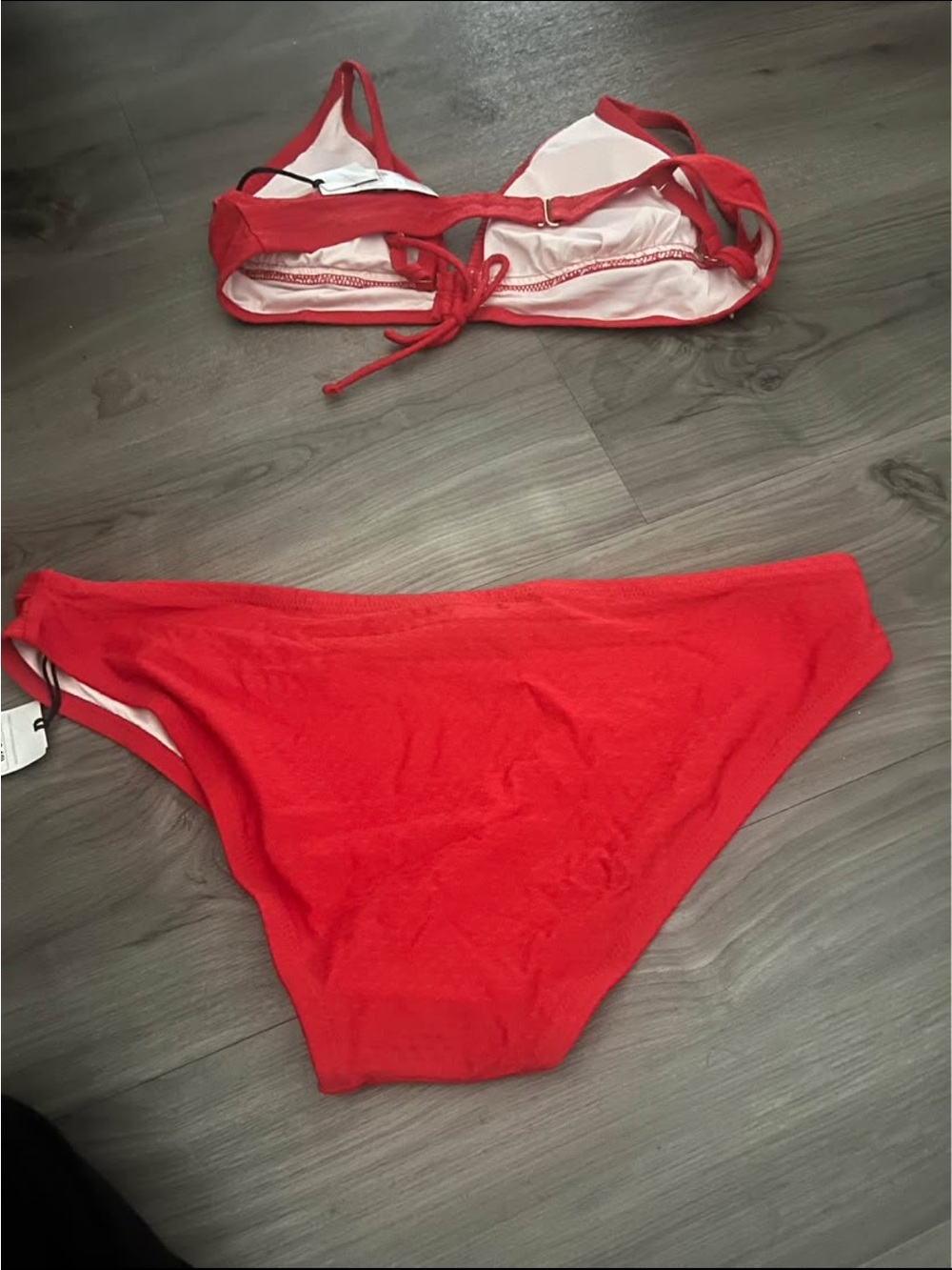 Target Red Textured Two-Piece Bikini Set - Picture 2 of 4